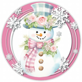10” Shabby Chic Snowman  Wreath  Sign, Home Decor, Aluminum, The Ritzy Cactus