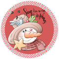 10 Singing Carrot Nose Snowman Sign, Wreath Sign, Home Decor