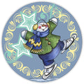 10 Skating Snowman Sign, Wreath Sign, Home Decor