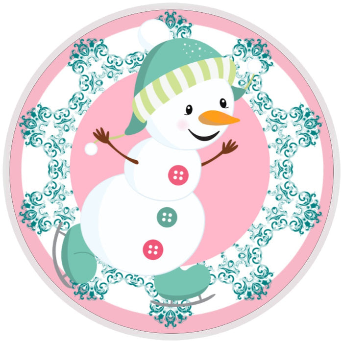 10 Skating Snowman Wreath Sign, Wreath Sign, Home Decor