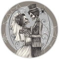 10 Skeleton Bride & Groom Sign, Halloween Wreath Sign, Home Decor