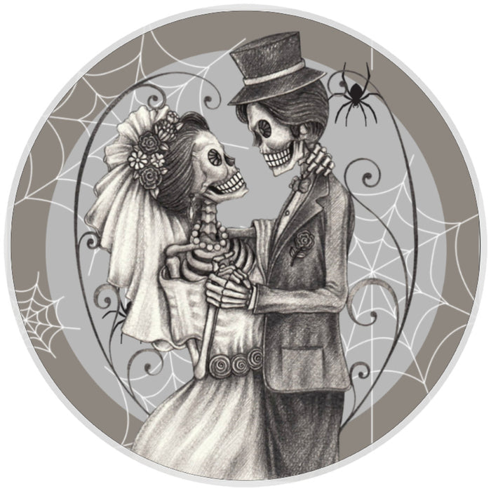 10 Skeleton Bride & Groom Sign, Halloween Wreath Sign, Home Decor