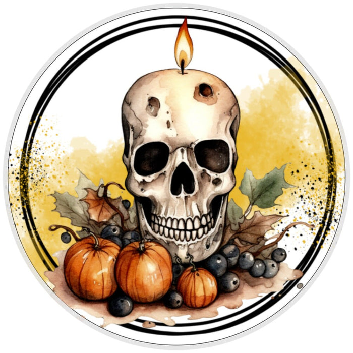 10 Skeleton  Candle Halloween Sign, Halloween Wreath Sign, Home Decor, The Ritzy Cactus, Gift
