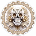 10” Skeleton Quilled Look Halloween Sign, Home Decor, Aluminum, The Ritzy Cactus
