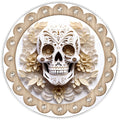 10 Skeleton Quilled Look Sign, Metal Wreath Sign, Home Decor