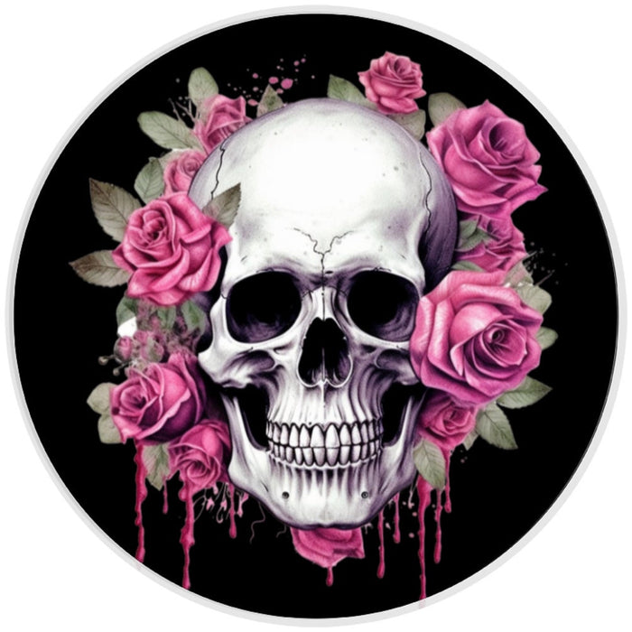 10 Skull Roses Halloween Sign, Wreath Sign, Home Decor