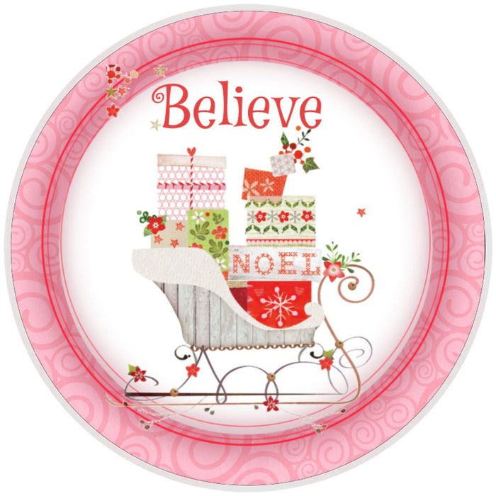 10 Sleigh Believe  Sign, Wreath Sign, Home Decor, Metal Sign