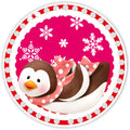 10 Sliding Penguin Sign, Wreath Metal Sign, Home Decor