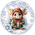 10 Snowflake Mouse Sign, Wreath Sign, Home Decor