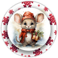10 Snowflake Mouse Sign, Wreath Sign, Home Decor