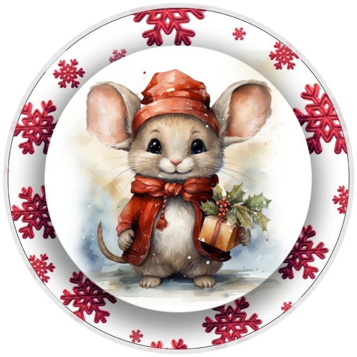 10 Snowflake Mouse Sign, Wreath Sign, Home Decor