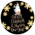 10” Snowflake Snowman Sign, Home Decor, Aluminum, The Ritzy Cactus