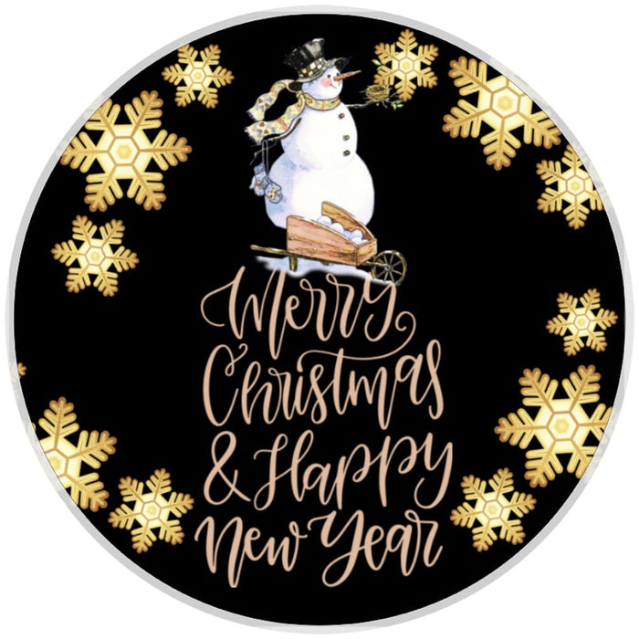 10 Snowflake Snowman Sign, Wreath Metal Sign, Home Decor