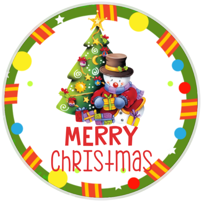 10” Snowman Christmas Tree Sign, Home Decor, Aluminum, The Ritzy Cactus