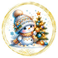10 Snowman Christmas Tree Winter Sign, Metal Wreath Sign, Home Decor