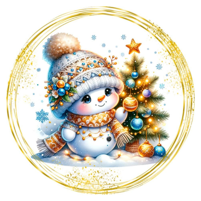 10 Snowman Christmas Tree Winter Sign, Metal Wreath Sign, Home Decor
