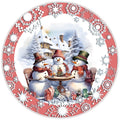 10 Snowman Friends Winter Sign, Metal Wreath Sign, Home Decor
