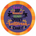 10” Spooky Halloween Wreath Sign, Home Decor, Aluminum, The Ritzy Cactus