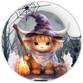 10 Spooky Night Highland Cow Halloween Sign, Wreath Sign, Home Decor