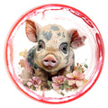 10 Spotted Pink Pig Sign, Metal Wreath Sign, Home Decor