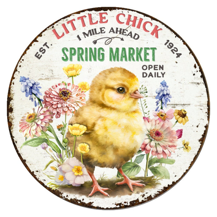 10 Spring Market Chick Sign, Wreath Sign, Home Decor