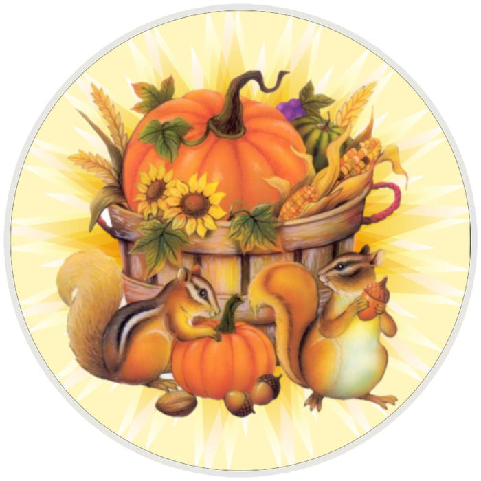 10 Squirrel Fall Pumpkin Sign, Wreath Sign, Home Decor