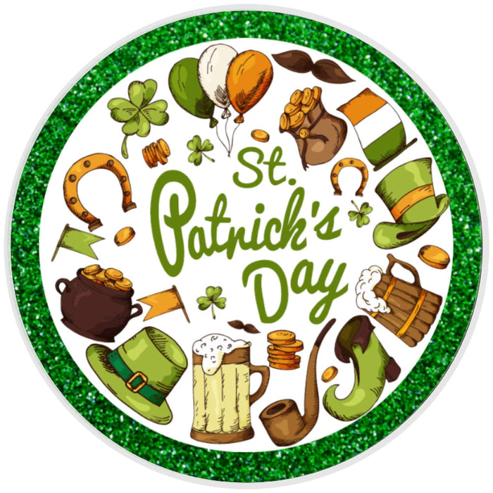 10 St Patricks Day Sign, Wreath Sign, Home Decor, Metal Sign, The Ritzy Cactus