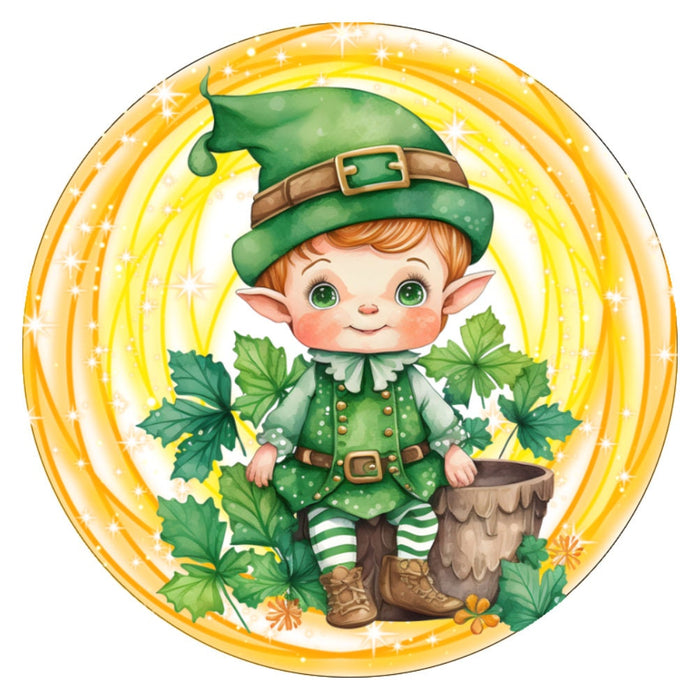 10 St. Patricks Leprechaun Sign, Wreath Sign, Home Decor, Metal Sign, The Ritzy Cactus