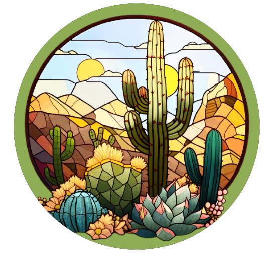 10 Stained Glass Look Green Cactus Wreath  Sign, Wreath Sign, Home Decor, Metal Sign, The Ritzy Cactus