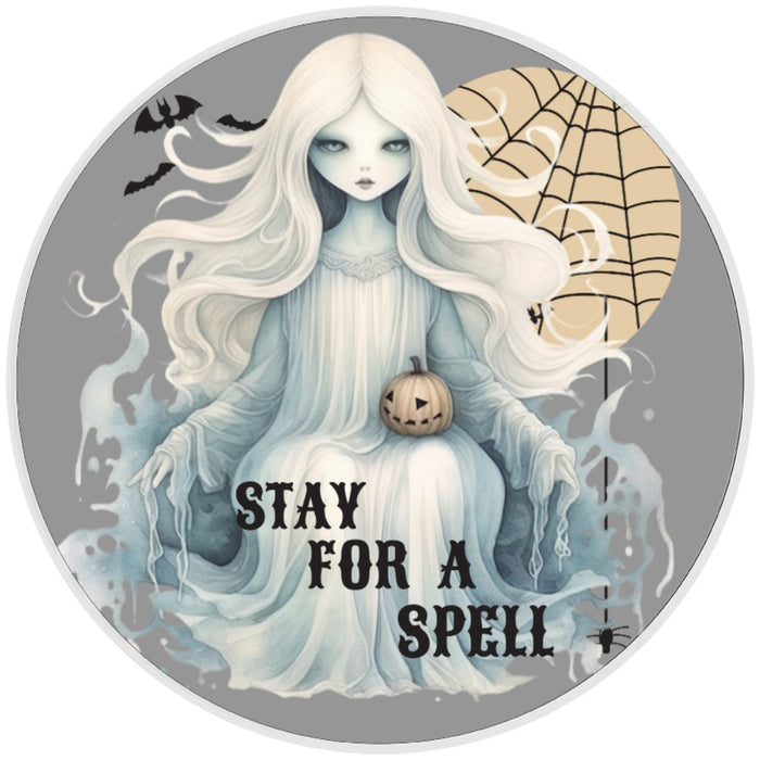 10 Stay For. Spell Witch Halloween Sign, Wreath Sign, Home Decor