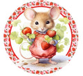 10" Strawberry Mouse Summer Sign, Wreath Sign, Home Decor