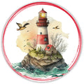 10 Striped Lighthouse Sign , Wreath Sign, Home Decor