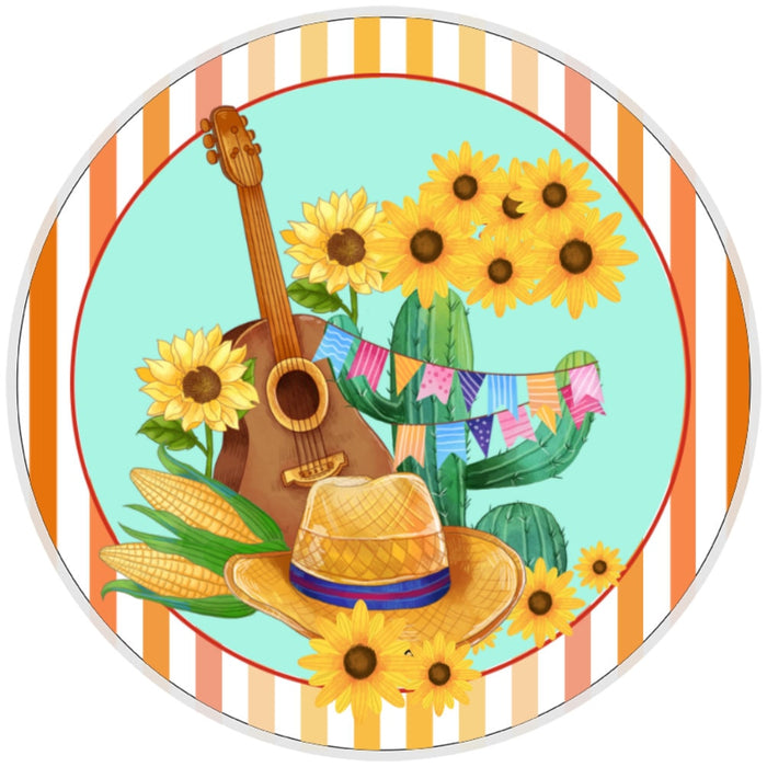 10 Summer Fiesta Sign, Wreath Sign, Home Decor