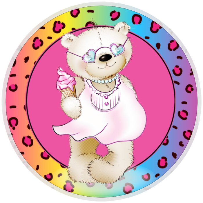 10 Summer Groovy Bear Sign, Metal Wreath Sign, Home Decor