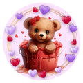 10 Teddy Bear Valentine Sign, Wreath Sign, Home Decor
