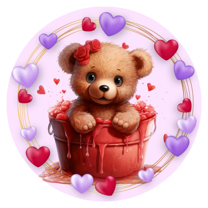 10 Teddy Bear Valentine Sign, Wreath Sign, Home Decor