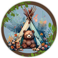 10 Tee Pee Bear Camp Sign, Wreath Sign, Home Decor, Metal Sign, The Ritzy Cactus