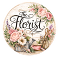 10" The Florist Sign, Metal Wreath Sign, Home Decor, DIY Wreath Supply
