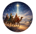 10" Three Kings Sign, Metal Wreath Sign, Home Decor, DIY Wreath Supply