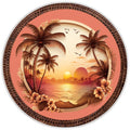 10 Tropical Island Sign, Metal Wreath Sign, Home Decor