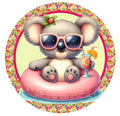 10 Tropical Koala Summer Time Float Sign, Metal Wreath Sign, Home Decor