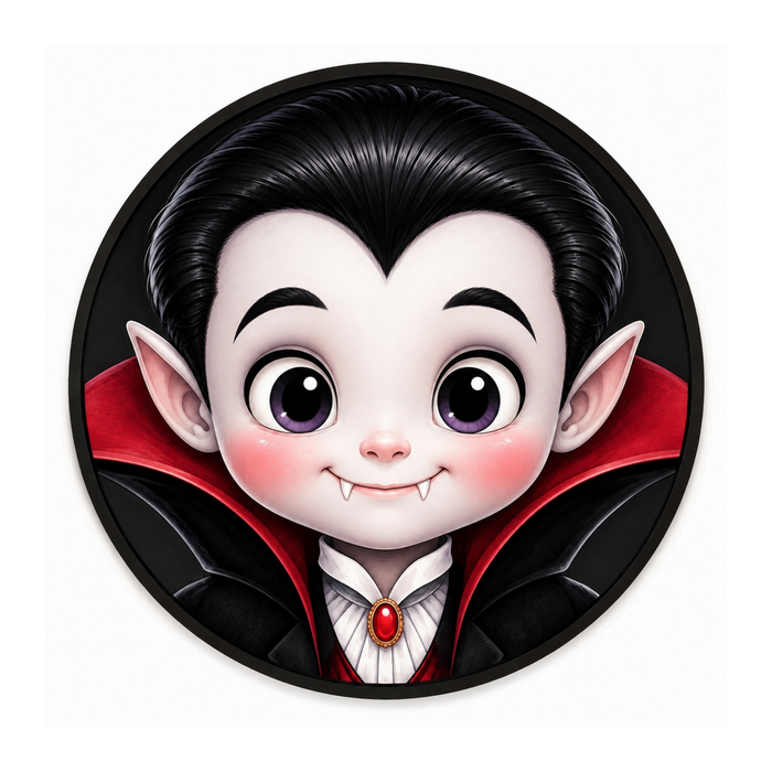 10" Vampire Face Sign, Metal Wreath Sign, Halloween Sign Home Decor