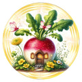 10 Vegetable Fairy House Beet Wreath Sign, Wreath Sign, Home Decor, Metal Sign, The Ritzy Cactus