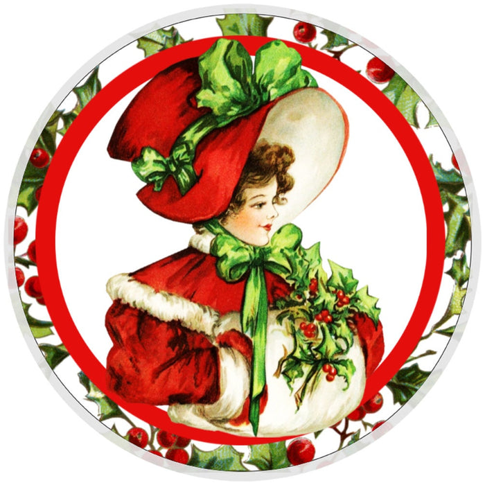 10 Victorian Look Christmas Sign, Wreath Sign, Home Decor