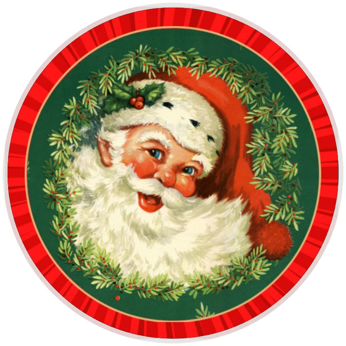 10 Vintage Look Santa Wreath Sign, Metal Wreath Sign, Home Decor