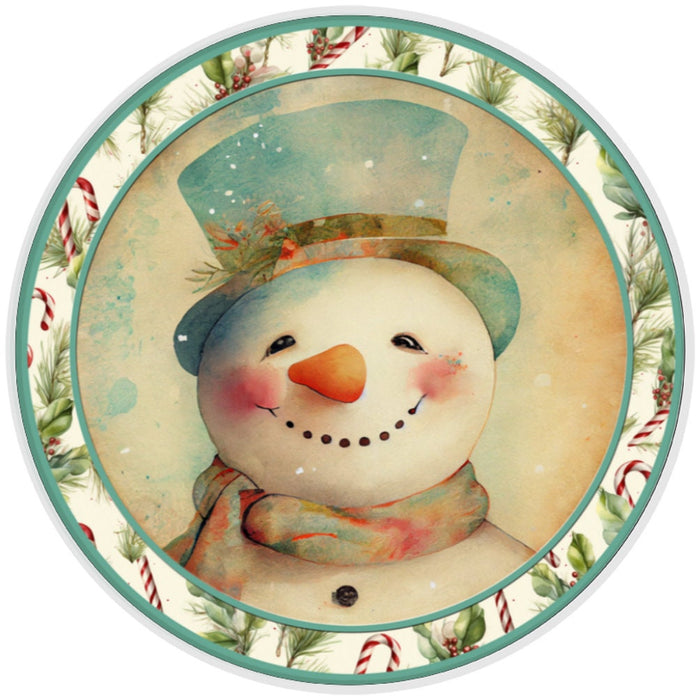 10 Vintage  Look Snowman Winter Sign, Wreath Sign, Home Decor