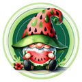 10 Watermelon Gnome Sign, Wreath Sign, Home Decor