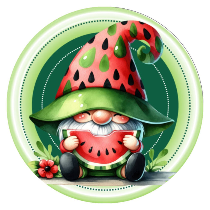 10 Watermelon Gnome Sign, Wreath Sign, Home Decor