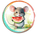 10" Watermelon Mouse Summer Sign, Wreath Sign, Home Decor