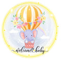 10 Welcome Baby Hot Air Balloon Sign, Wreath Sign, Home Decor, Metal Sign